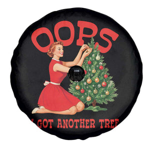Funny Retro Christmas Pinup Girl Spare Tire Cover Oops I Got Another Tree Vintage Pin Up Style Holiday Humor TS02 Print Your Wear