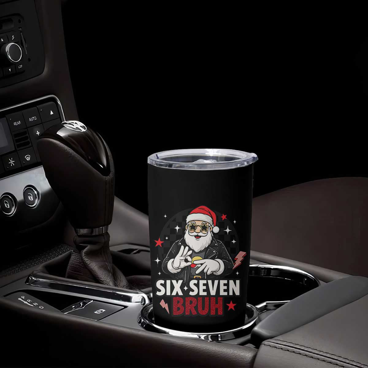 Six Seven Bruh Christmas Meme Tumbler Cup Cool Santa 67 Hand Sign Street Style Vibes TS02 Print Your Wear