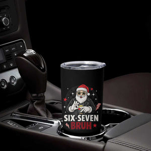 Six Seven Bruh Christmas Meme Tumbler Cup Cool Santa 67 Hand Sign Street Style Vibes TS02 Print Your Wear