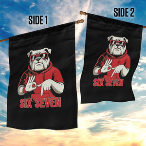 Six Seven Bulldog Meme Garden Flag Funny 67 Mascot Signs Internet Brainrot Lover TS02 Print Your Wear