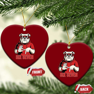 Six Seven Bulldog Meme Ceramic Ornament Funny 67 Mascot Signs Internet Brainrot Lover TS02 Print Your Wear