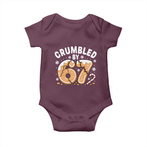 Crumbled by 67 Baby Onesie Funny Gingerbread Christmas Meme Cookie Chaos TS02 Maroon Print Your Wear
