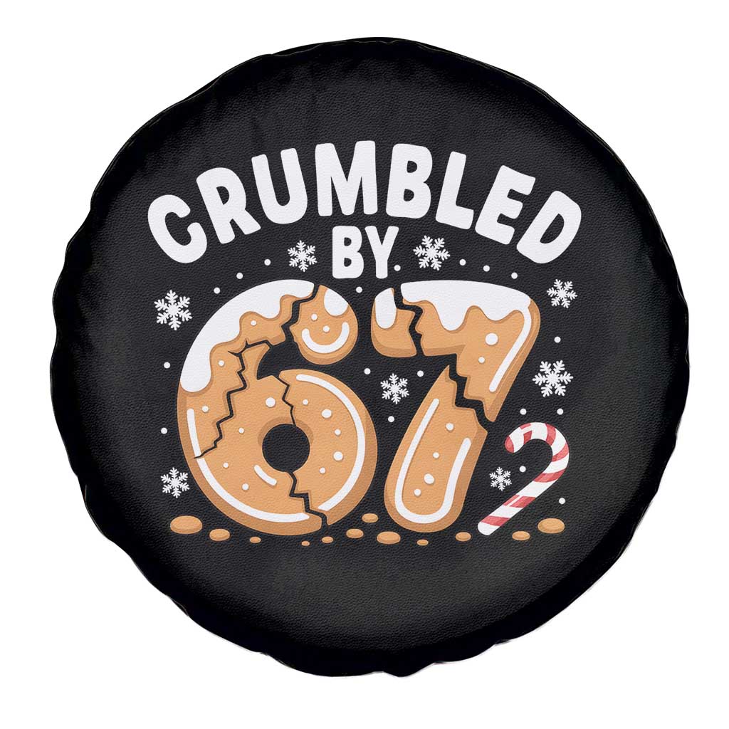 Crumbled by 67 Spare Tire Cover Funny Gingerbread Christmas Meme Cookie Chaos TS02 Print Your Wear