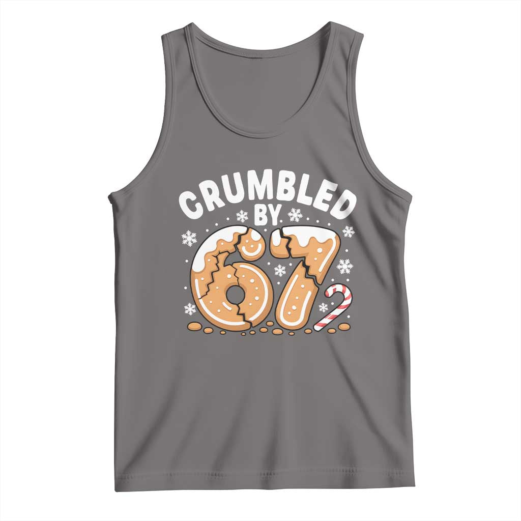 Crumbled by 67 Tank Top Funny Gingerbread Christmas Meme Cookie Chaos TS02 Deep Heather Print Your Wear