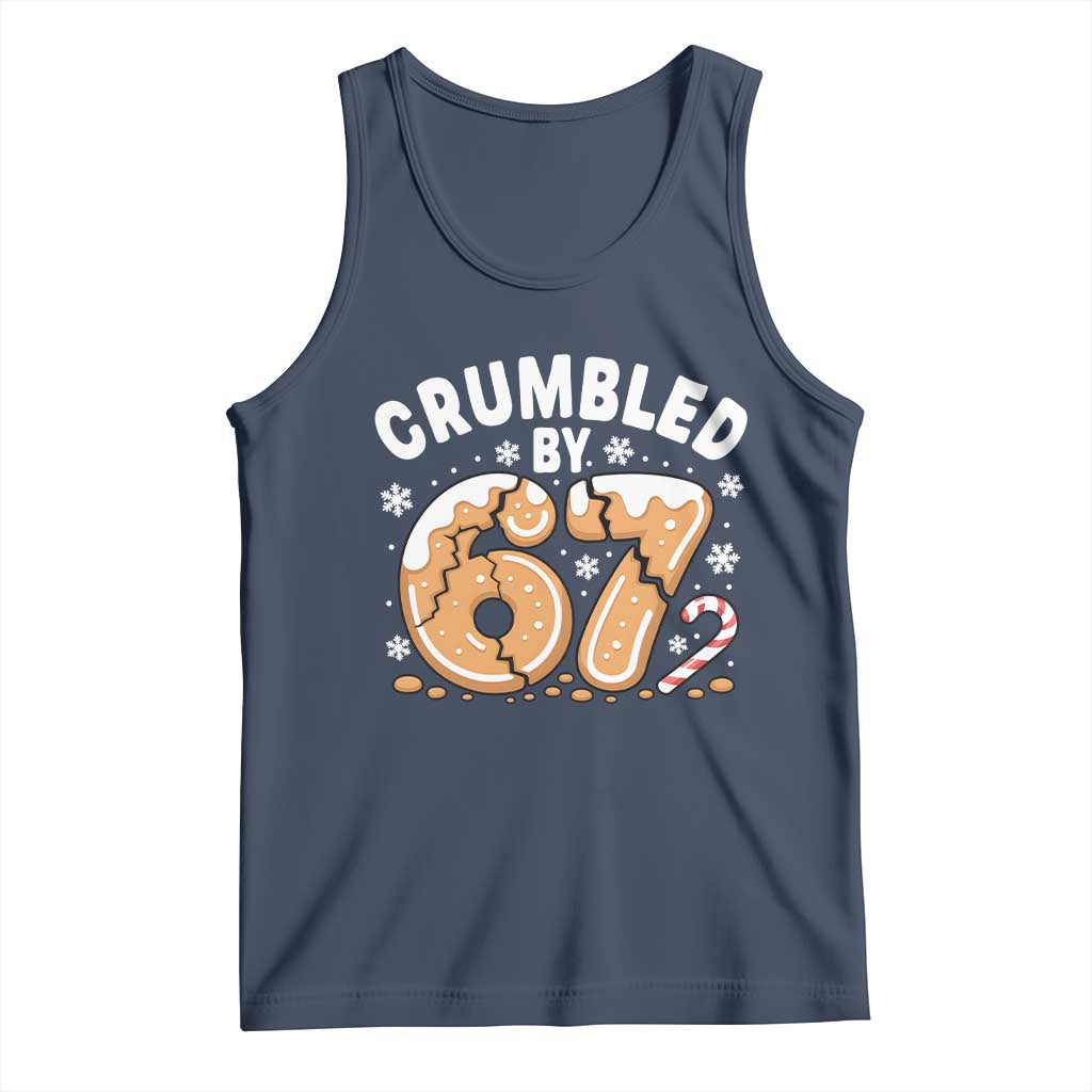 Crumbled by 67 Tank Top Funny Gingerbread Christmas Meme Cookie Chaos TS02 Navy Print Your Wear
