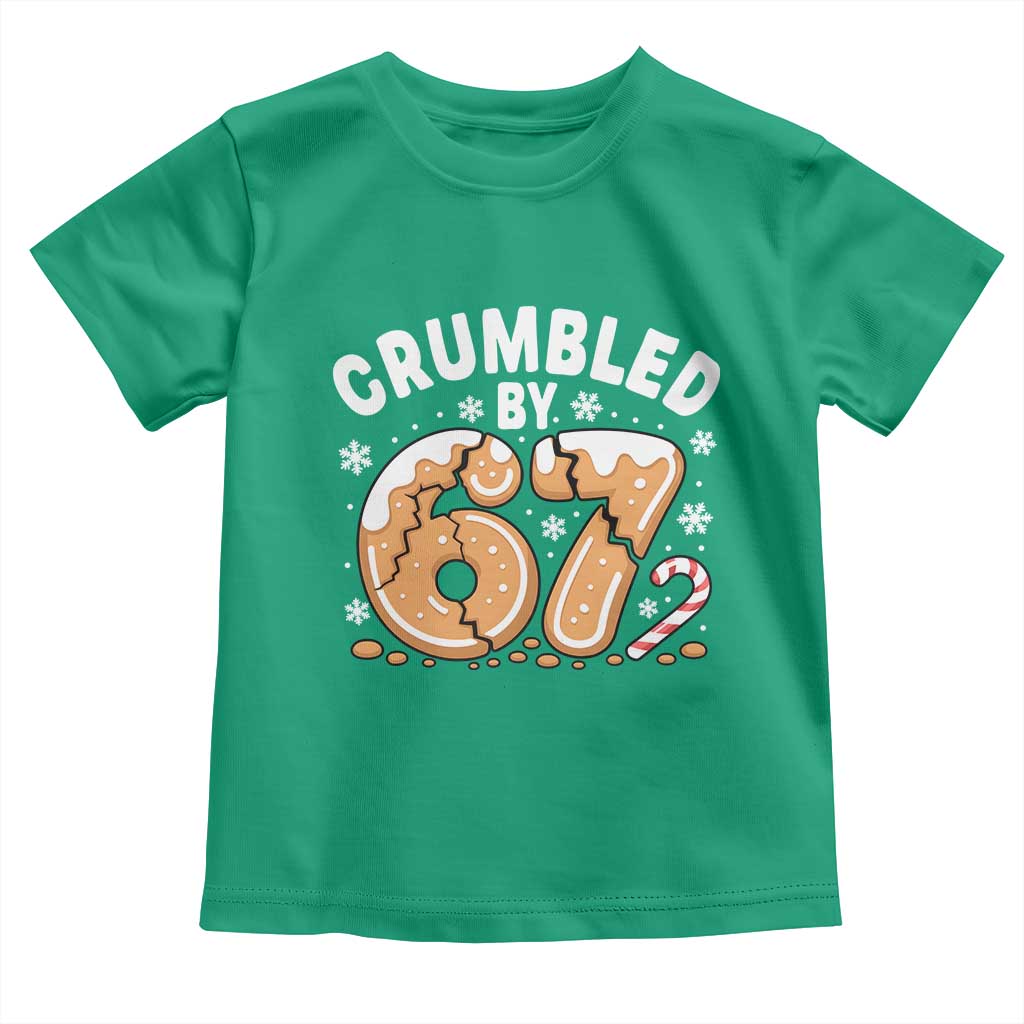 Crumbled by 67 Toddler T Shirt Funny Gingerbread Christmas Meme Cookie Chaos TS02 Irish Green Print Your Wear