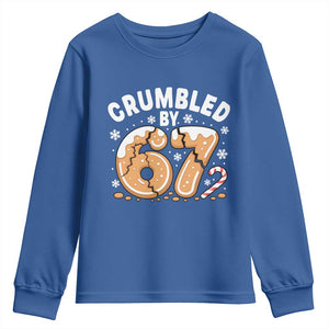 Crumbled by 67 Youth Sweatshirt Funny Gingerbread Christmas Meme Cookie Chaos TS02 Royal Blue Print Your Wear