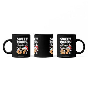 Sweet Chaos Thanks to 67 Coffee Mug Funny Christmas Cookie Meme with Sprinkles TS02 Print Your Wear