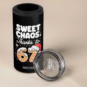 Sweet Chaos Thanks to 67 4 in 1 Can Cooler Tumbler Funny Christmas Cookie Meme with Sprinkles TS02 Print Your Wear