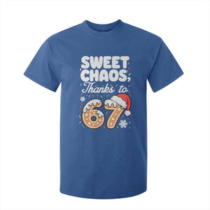 Sweet Chaos Thanks to 67 T Shirt For Kid Funny Christmas Cookie Meme with Sprinkles TS02 Royal Blue Print Your Wear