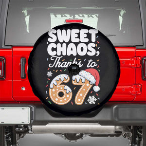 Sweet Chaos Thanks to 67 Spare Tire Cover Funny Christmas Cookie Meme with Sprinkles TS02 Black Print Your Wear