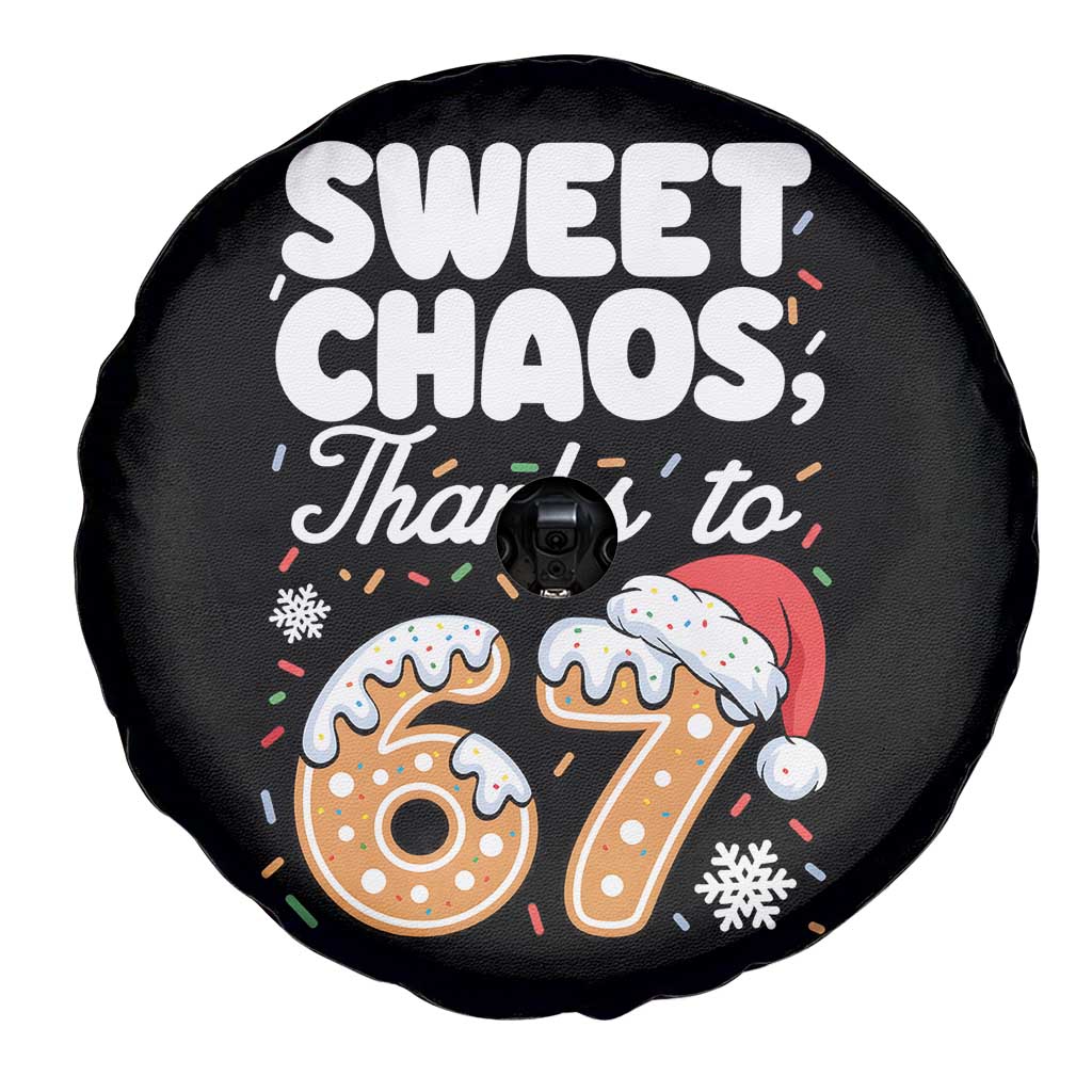 Sweet Chaos Thanks to 67 Spare Tire Cover Funny Christmas Cookie Meme with Sprinkles TS02 Print Your Wear