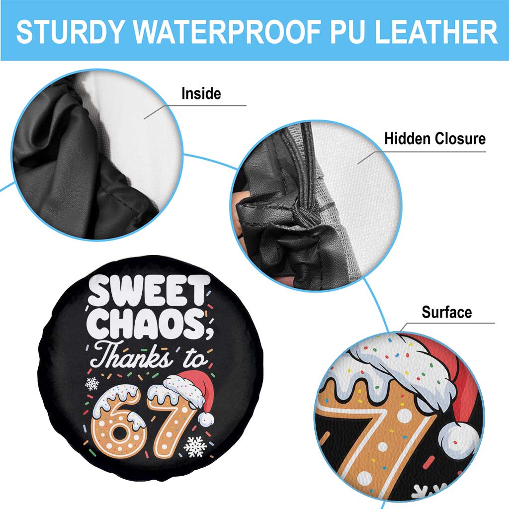 Sweet Chaos Thanks to 67 Spare Tire Cover Funny Christmas Cookie Meme with Sprinkles TS02 Print Your Wear