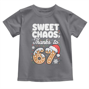 Sweet Chaos Thanks to 67 Toddler T Shirt Funny Christmas Cookie Meme with Sprinkles TS02 Charcoal Print Your Wear
