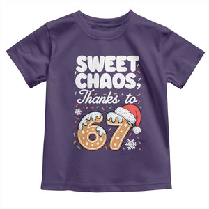 Sweet Chaos Thanks to 67 Toddler T Shirt Funny Christmas Cookie Meme with Sprinkles TS02 Purple Print Your Wear