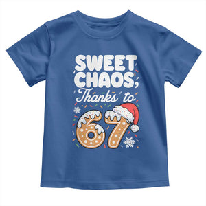 Sweet Chaos Thanks to 67 Toddler T Shirt Funny Christmas Cookie Meme with Sprinkles TS02 Royal Blue Print Your Wear