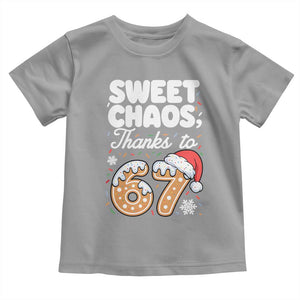 Sweet Chaos Thanks to 67 Toddler T Shirt Funny Christmas Cookie Meme with Sprinkles TS02 Sport Gray Print Your Wear