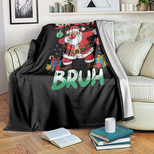 Six Seven Bruh Christmas Throw Blanket Funny Dabbing Santa 67 Meme Holiday Gag Gift TS02 Print Your Wear