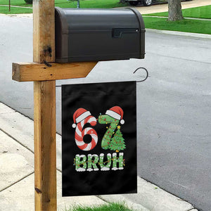 Funny 67 Bruh Christmas Garden Flag Candy Cane and Xmas Tree Six Seven Meme Holiday Lights TS02 Print Your Wear