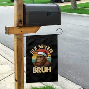 Six Seven Bruh Meme Christmas Bigfoot Garden Flag 67 Sasquatch Santa Retro Holiday TS02 Print Your Wear