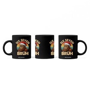 Six Seven Bruh Meme Christmas Bigfoot Coffee Mug 67 Sasquatch Santa Retro Holiday TS02 Print Your Wear