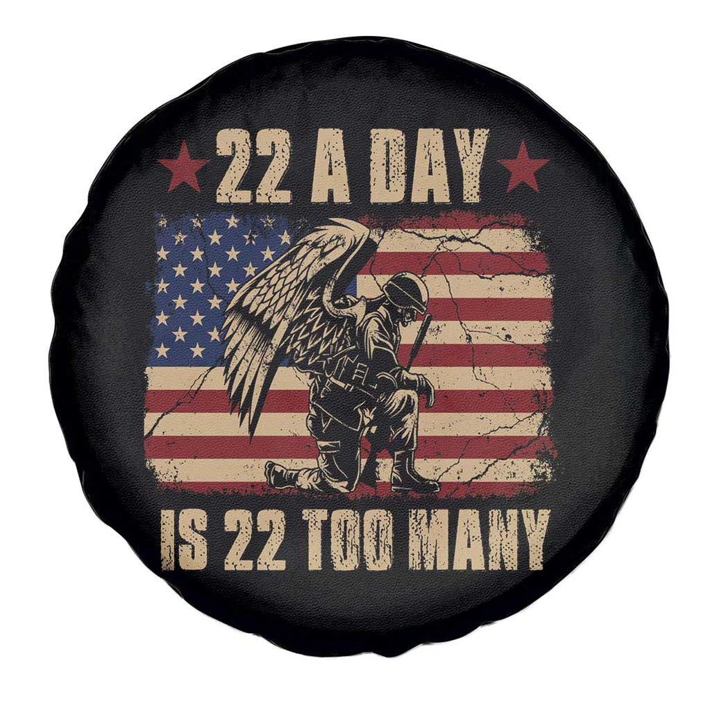 American Veteran Spare Tire Cover 22 A Day Is 22 Too Many Veteran Lives Matter Help Veterans TS02 Print Your Wear