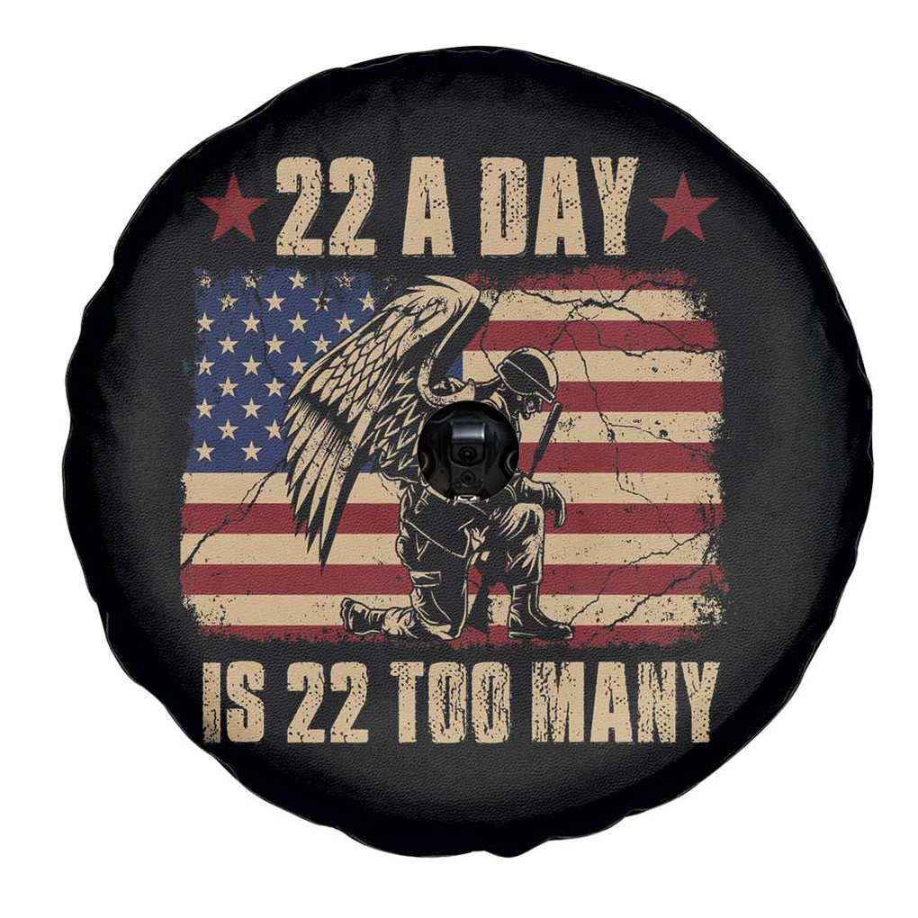 American Veteran Spare Tire Cover 22 A Day Is 22 Too Many Veteran Lives Matter Help Veterans TS02 Print Your Wear