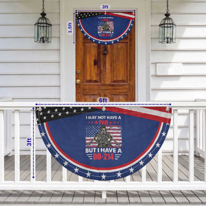 American Veteran Patriotic Fan Flag I May Not Have A PhD But Have A DD-214 US Bald Eagle