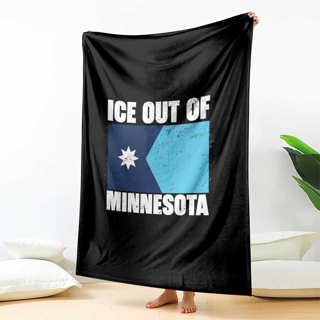 Ice Out Of Minnesota Throw Blanket State Flag Minneapolis Justice and Resistance TS02 Print Your Wear