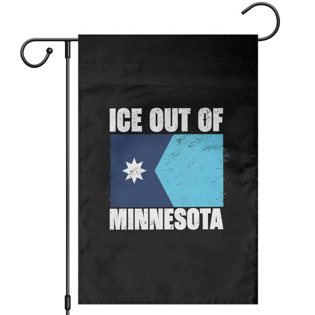 Ice Out Of Minnesota Garden Flag State Flag Minneapolis Justice and Resistance TS02 Black Print Your Wear