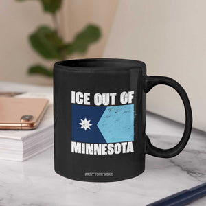 Ice Out Of Minnesota Coffee Mug State Flag Minneapolis Justice and Resistance TS02 Print Your Wear