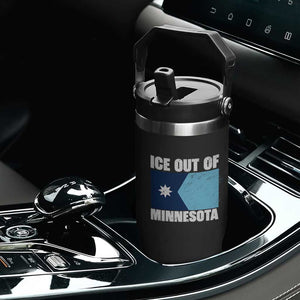 Ice Out Of Minnesota Flip Straw Tumbler State Flag Minneapolis Justice and Resistance TS02 Print Your Wear