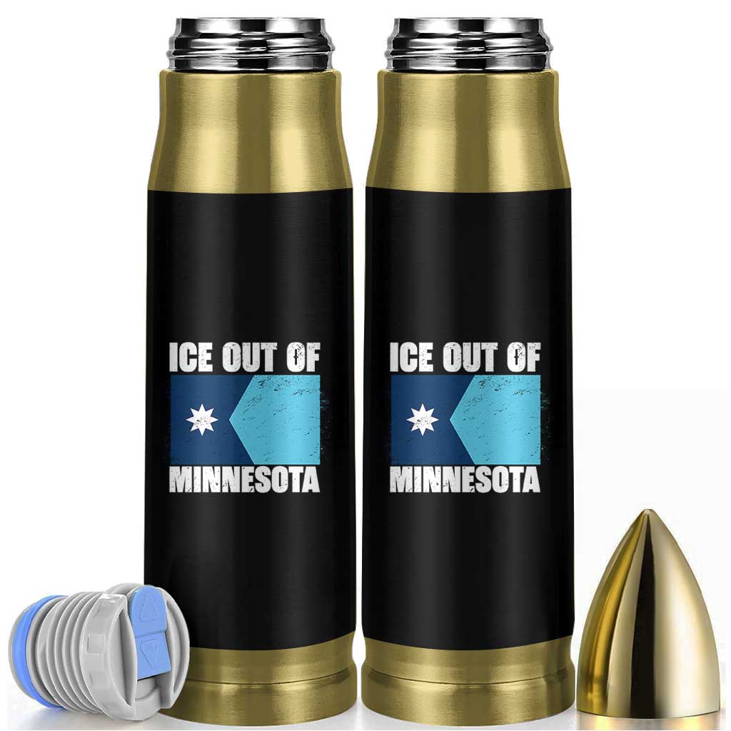 Ice Out Of Minnesota Bullet Tumbler State Flag Minneapolis Justice and Resistance TS02 Black Print Your Wear