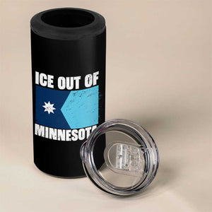 Ice Out Of Minnesota 4 in 1 Can Cooler Tumbler State Flag Minneapolis Justice and Resistance TS02 Print Your Wear