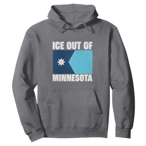 Ice Out Of Minnesota Hoodie State Flag Minneapolis Justice and Resistance TS02 Charcoal Print Your Wear