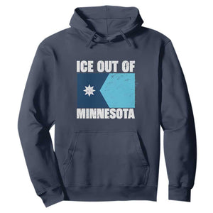 Ice Out Of Minnesota Hoodie State Flag Minneapolis Justice and Resistance TS02 Navy Print Your Wear