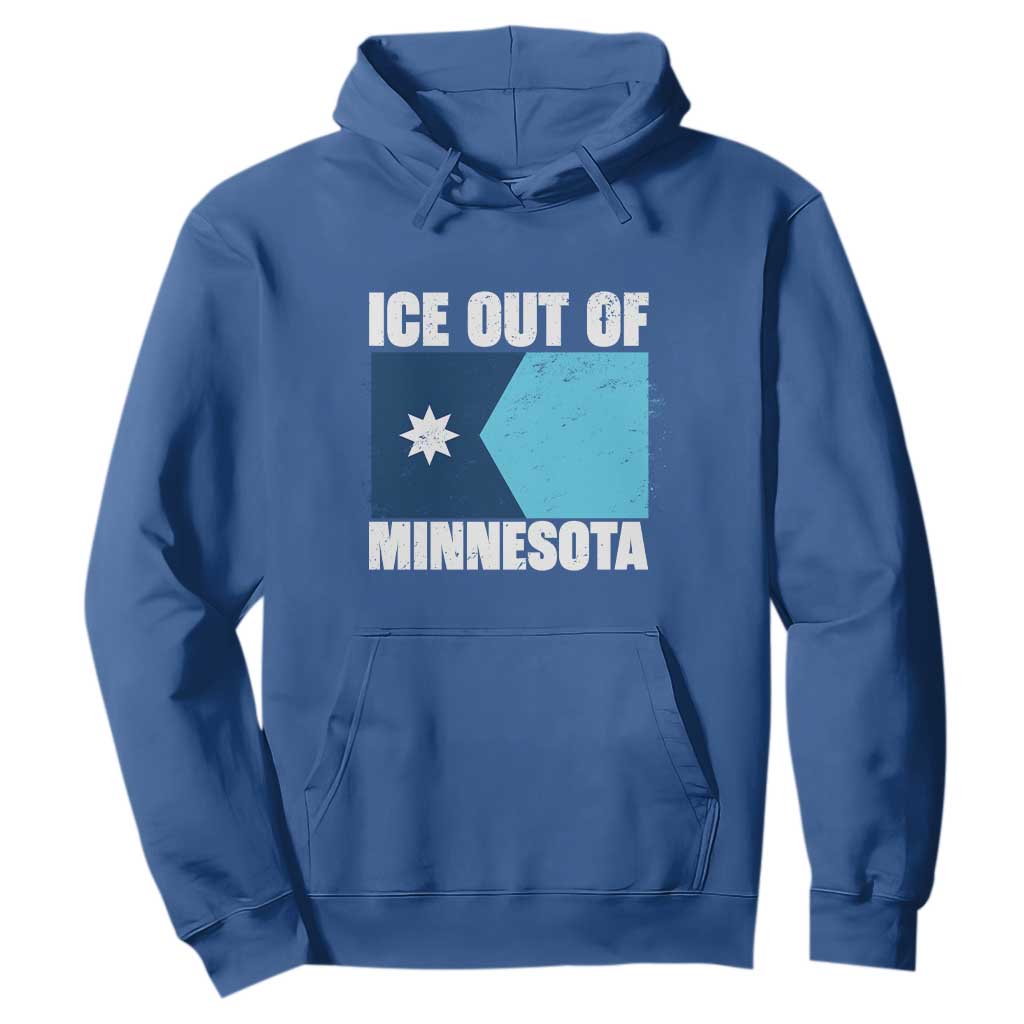 Ice Out Of Minnesota Hoodie State Flag Minneapolis Justice and Resistance TS02 Royal Blue Print Your Wear