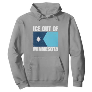 Ice Out Of Minnesota Hoodie State Flag Minneapolis Justice and Resistance TS02 Sport Gray Print Your Wear