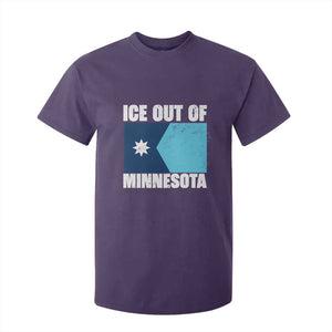 Ice Out Of Minnesota T Shirt For Kid State Flag Minneapolis Justice and Resistance TS02 Purple Print Your Wear