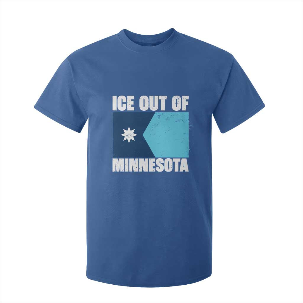 Ice Out Of Minnesota T Shirt For Kid State Flag Minneapolis Justice and Resistance TS02 Royal Blue Print Your Wear