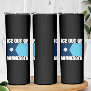 Ice Out Of Minnesota Skinny Tumbler State Flag Minneapolis Justice and Resistance TS02 Print Your Wear