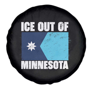Ice Out Of Minnesota Spare Tire Cover State Flag Minneapolis Justice and Resistance TS02 Print Your Wear