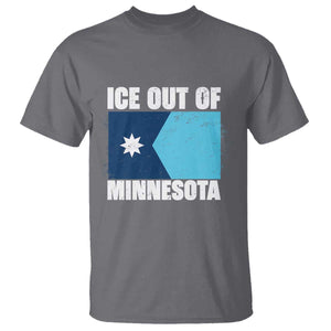 Ice Out Of Minnesota T Shirt - State Flag Minneapolis Justice and Resistance Protest Tee TS02 Charcoal Print Your Wear
