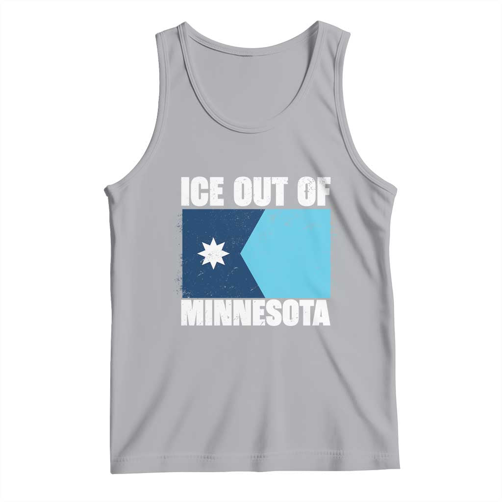 Ice Out Of Minnesota Tank Top State Flag Minneapolis Justice and Resistance TS02 Athletic Heather Print Your Wear