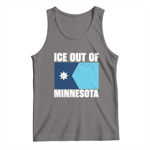 Ice Out Of Minnesota Tank Top State Flag Minneapolis Justice and Resistance TS02 Deep Heather Print Your Wear