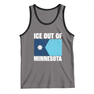 Ice Out Of Minnesota Tank Top State Flag Minneapolis Justice and Resistance TS02 Deep Heather Black Print Your Wear