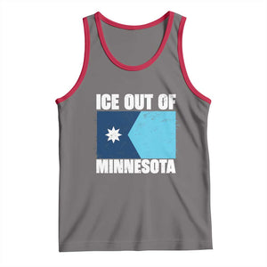 Ice Out Of Minnesota Tank Top State Flag Minneapolis Justice and Resistance TS02 Deep Heather Red Print Your Wear