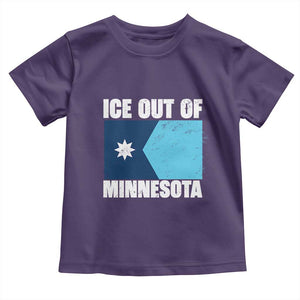Ice Out Of Minnesota Toddler T Shirt State Flag Minneapolis Justice and Resistance TS02 Purple Print Your Wear