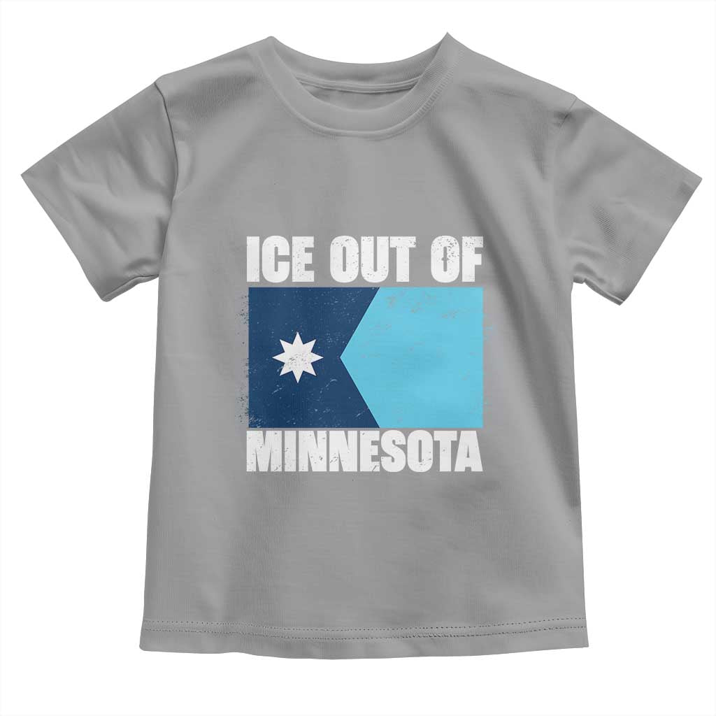 Ice Out Of Minnesota Toddler T Shirt State Flag Minneapolis Justice and Resistance TS02 Sport Gray Print Your Wear