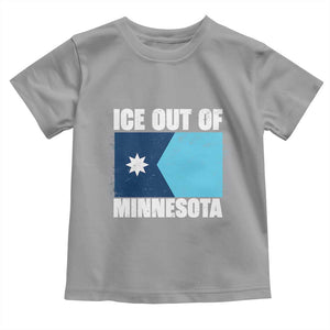 Ice Out Of Minnesota Toddler T Shirt State Flag Minneapolis Justice and Resistance TS02 Sport Gray Print Your Wear